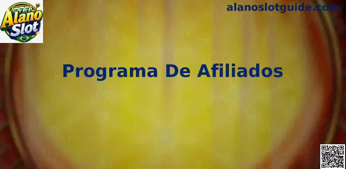 Interface e painel de controle do Programa De Afiliados Alano Slot